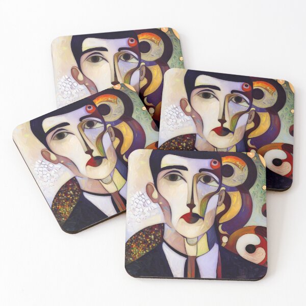 Item preview, Franz Kafka in Gustav Klimt Style designed and sold by OzzFrequency.