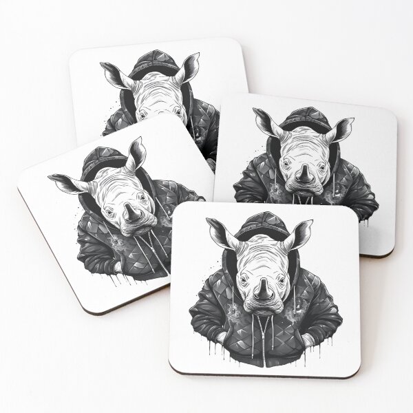 Item preview, Black Rhino Design. Cool Art for Rhino Lovers designed and sold by MartynGrey.