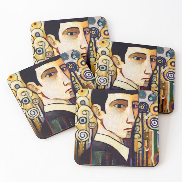 Item preview, Franz Kafka in Gustav Klimt Style designed and sold by OzzFrequency.