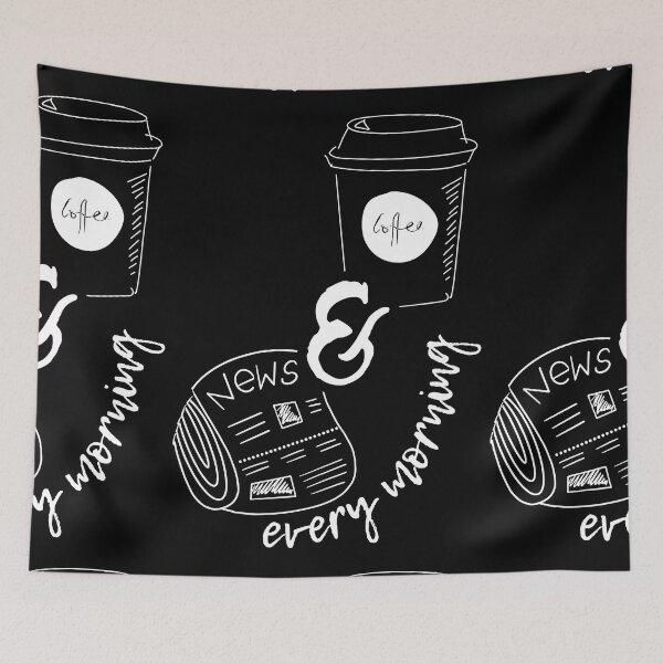 Item preview, Coffee and news every morning designed and sold by Natrix Art Design.