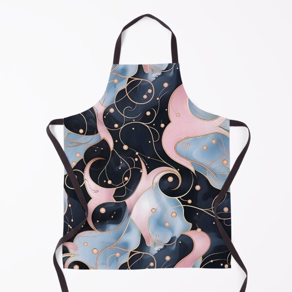 Item preview, Elegance in Marble: Blue, Rose, Gold & Black Seamless Pattern designed and sold by Moo7shop.
