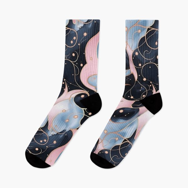 Item preview, Elegance in Marble: Blue, Rose, Gold & Black Seamless Pattern designed and sold by Moo7shop.