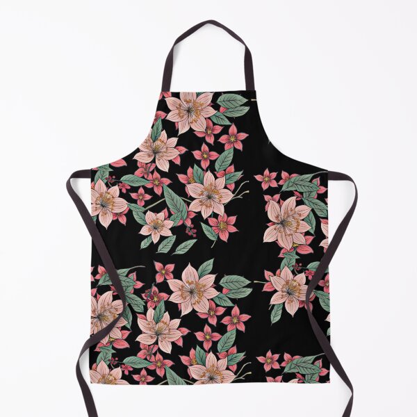 Item preview, Big and small cherry blossoms on black designed and sold by FlowerandDesing.