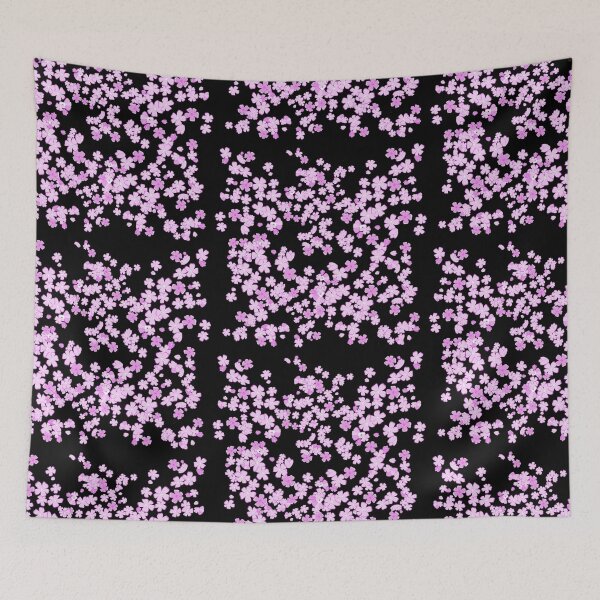 Aperçu de l'œuvre Petites fleurs de cerisier la nuit créée et vendue par FlowerandDesing.