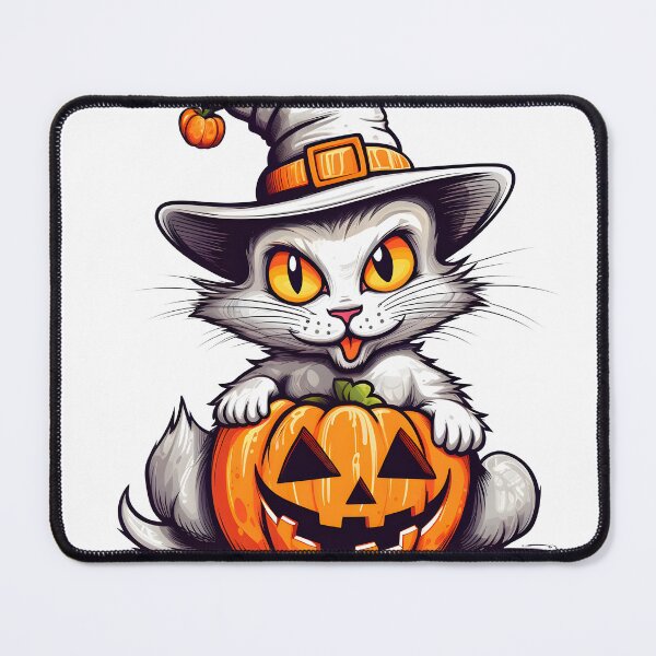 Item preview, Purr-fectly Spooky: Cat and Pumpkin Halloween Artwork designed and sold by Studio-Mind.