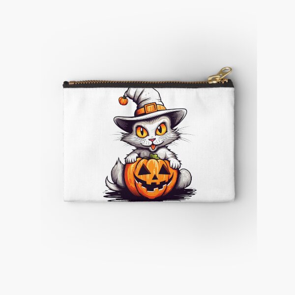 Item preview, Purr-fectly Spooky: Cat and Pumpkin Halloween Artwork designed and sold by Studio-Mind.