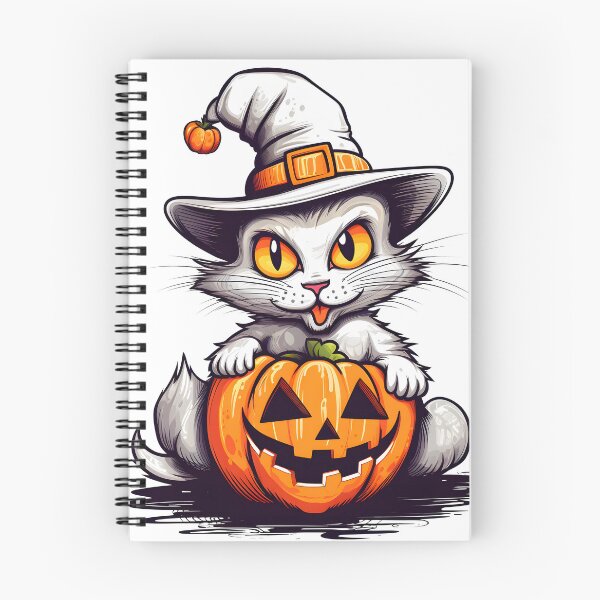 Item preview, Purr-fectly Spooky: Cat and Pumpkin Halloween Artwork designed and sold by Studio-Mind.