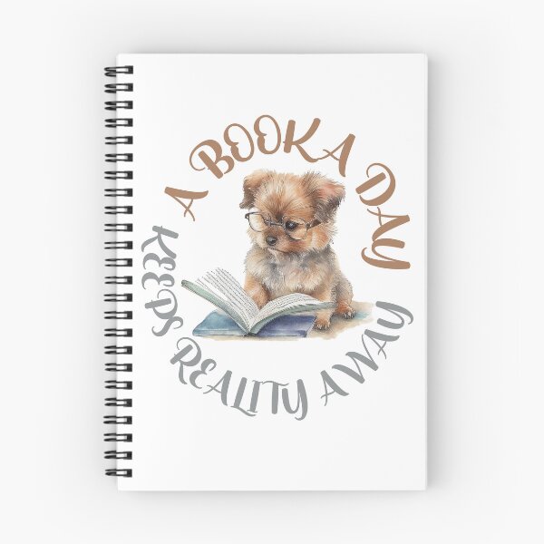 Artikelvorschau, Ein Buch am Tag hält die Realität fern, süßer Hund entworfen und verkauft von BartekDesigne.