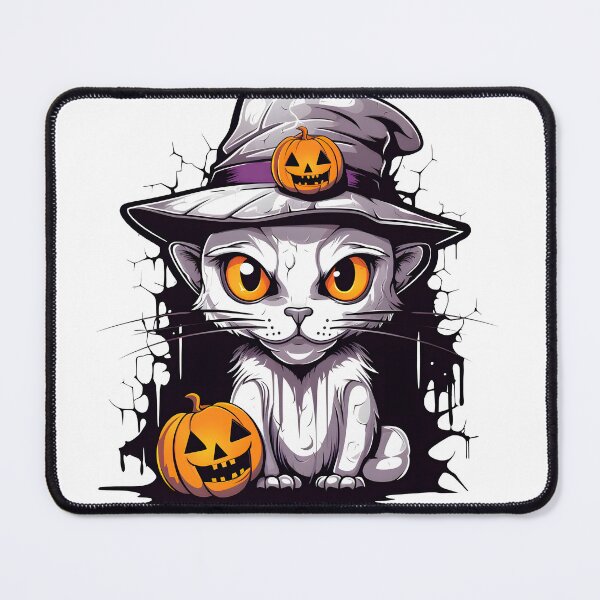 Item preview, Purr-fectly Spooky: Cat and Pumpkin Halloween Artwork designed and sold by Studio-Mind.