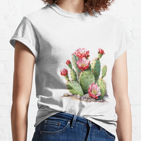 CLASSIC CURB EMBROIDERED T-SHIRT PEONY PINK