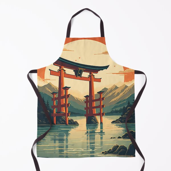 Item preview, Floating Torii Gate - Vintage Japanese Poster designed and sold by BrushstrokesA.