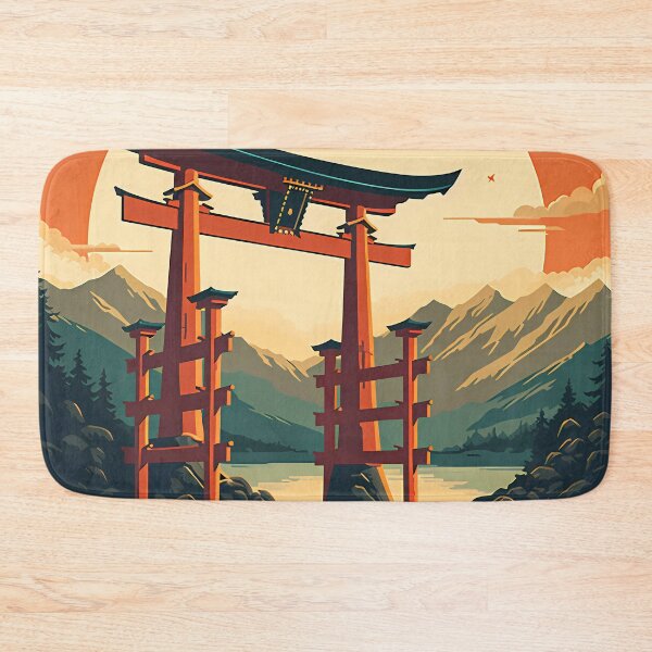 Item preview, Floating Torii Gate - Vintage Japanese Poster designed and sold by BrushstrokesA.