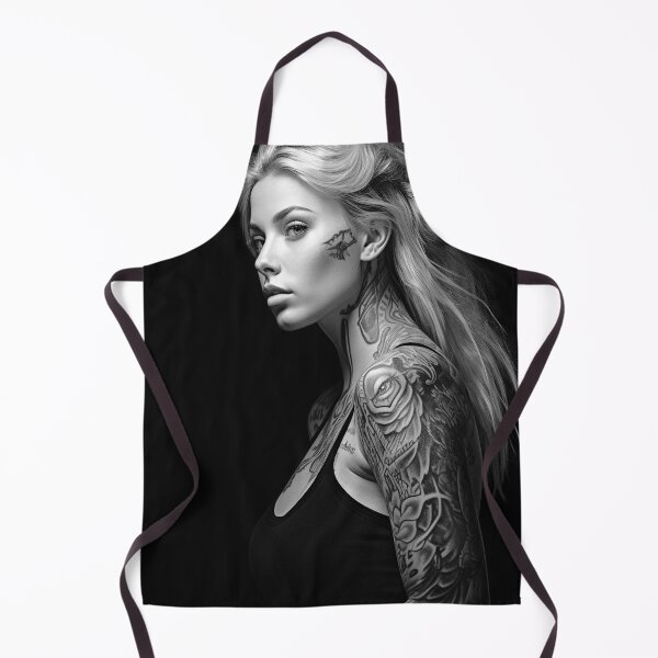 Item preview, Tattooed lady (B&W) designed and sold by ScenicViewPics.