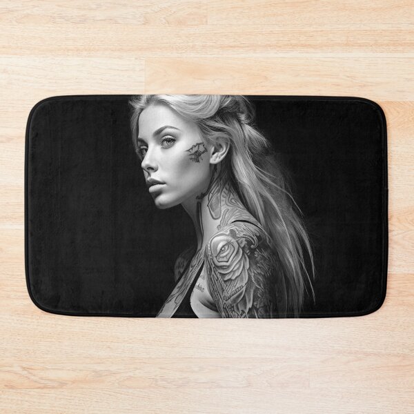 Item preview, Tattooed lady (B&W) designed and sold by ScenicViewPics.