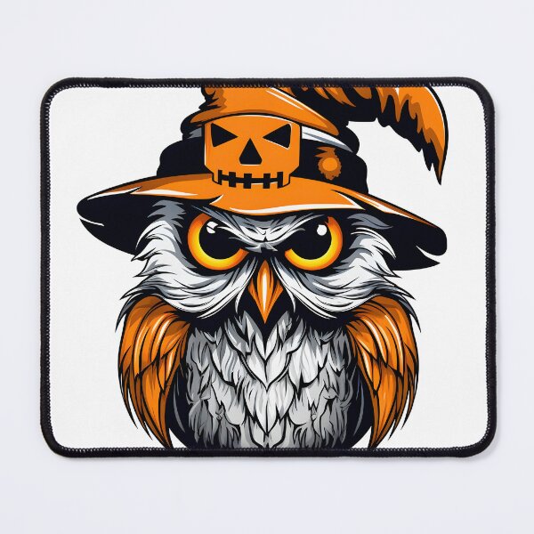Item preview, Enchanted Nocturnal Companion - Owl with Hat Halloween Art designed and sold by Studio-Mind.