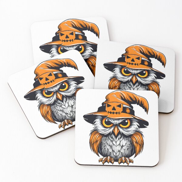 Item preview, Enchanted Nocturnal Companion - Owl with Hat Halloween Art designed and sold by Studio-Mind.