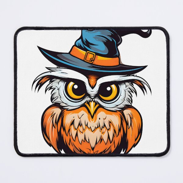 Item preview, Witch's Familiar - Halloween Owl with Hat Illustration designed and sold by Studio-Mind.