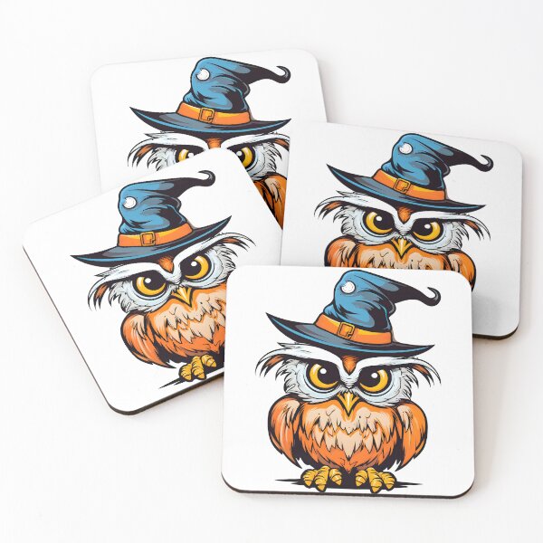 Item preview, Witch's Familiar - Halloween Owl with Hat Illustration designed and sold by Studio-Mind.