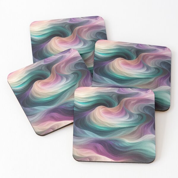 Item preview, Celestial Aurora-style wavy pattern in pastel colors designed and sold by Omarupattern51.