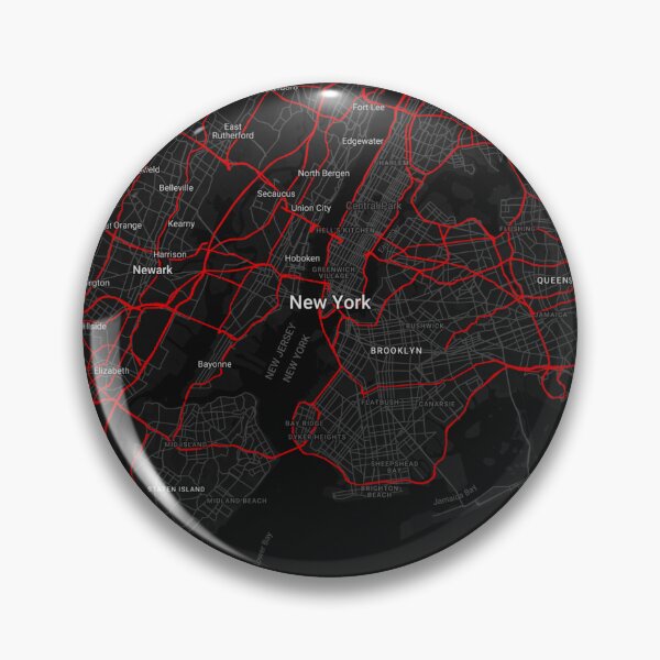Item preview, NewYorker Capture the Essence of New York: Stylish Map Image Red on Black Background Perfect Gift for New York Residents designed and sold by ButonDesign.