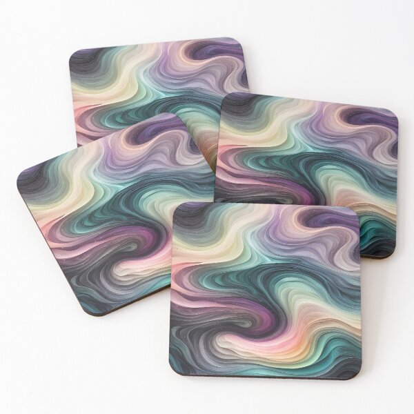 Item preview, Radiant Polar Glow - pastel wavy pattern style designed and sold by Omarupattern51.