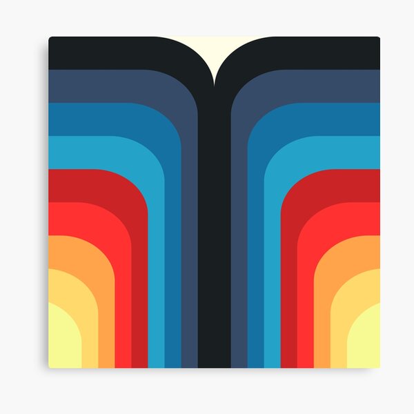 Abstract Geometric Retro Vintage Style Art Design - Ikonu Canvas Print