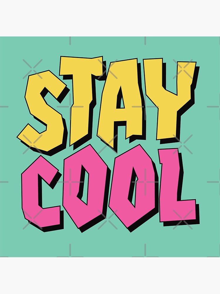 Thumbnail 3 of 3, Sticker, Stay Cool designed and sold by designyatri.