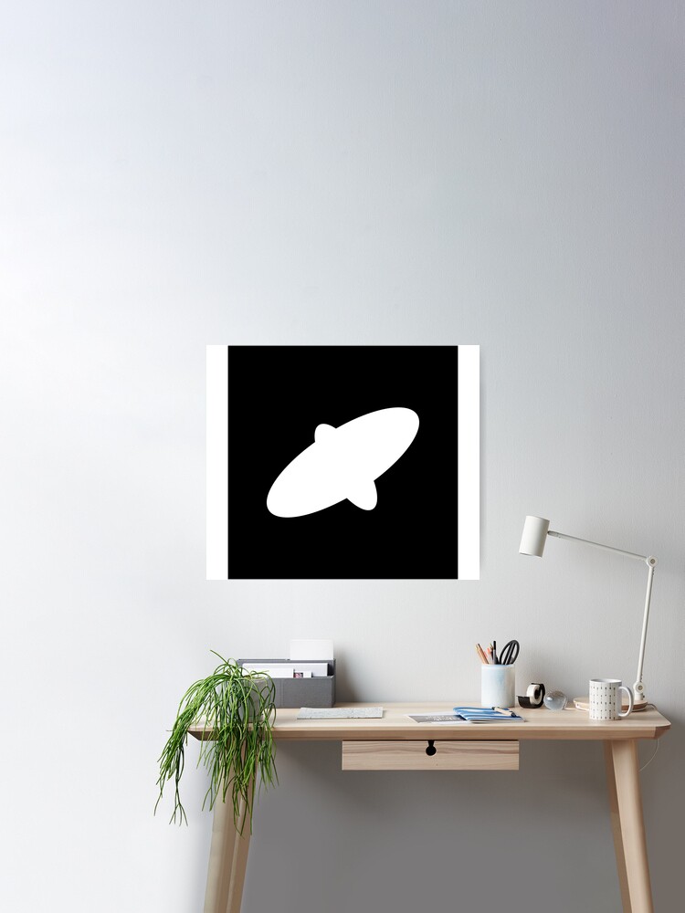Poster, GIMBAL UFO / UAP Graphic (White) designed and sold by Dan Zetterström