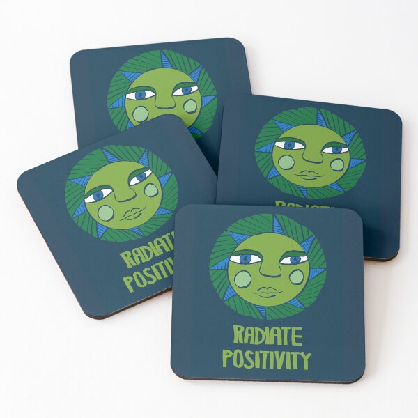 Item preview, Radiate positivity green blue designed and sold by wordznart.