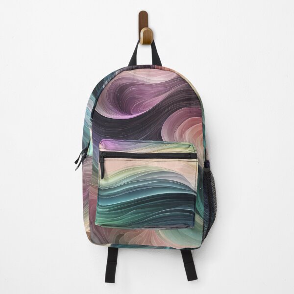 Item preview, Boreal Ethereal-style wavy pattern in pastel colors designed and sold by Omarupattern51.