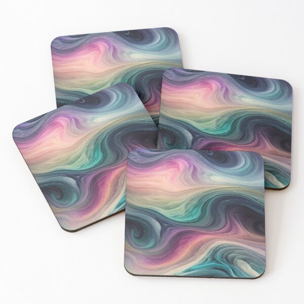 Item preview, Luminescent Arctic Dance - pastel wavy pattern style designed and sold by Omarupattern51.