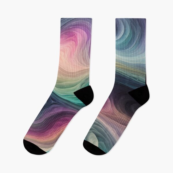 Item preview, Luminescent Arctic Dance - pastel wavy pattern style designed and sold by Omarupattern51.