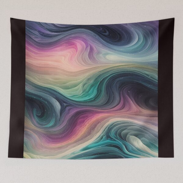 Item preview, Luminescent Arctic Dance - pastel wavy pattern style designed and sold by Omarupattern51.