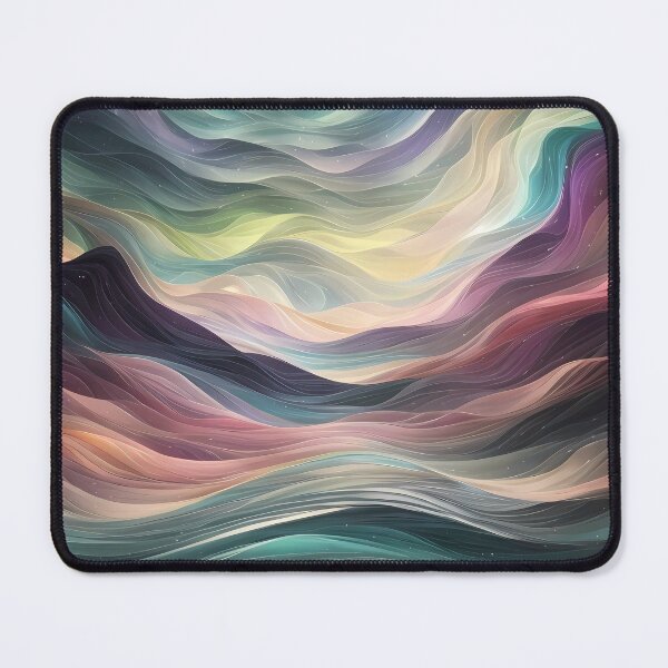 Item preview, Magical Polar Lights-wavy pattern style in pastel colors designed and sold by Omarupattern51.
