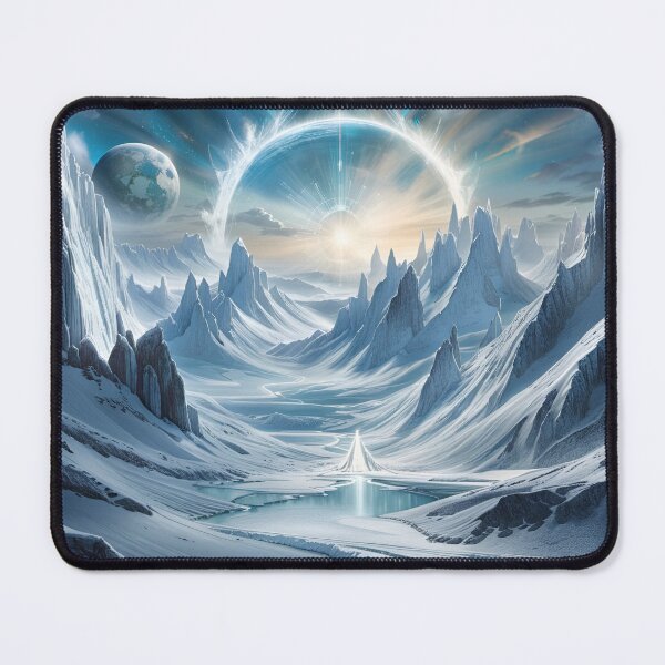 Item preview, "Epic Icy Adventure: Humans Amidst the Frozen Majesty" designed and sold by BuyArtMosaic.