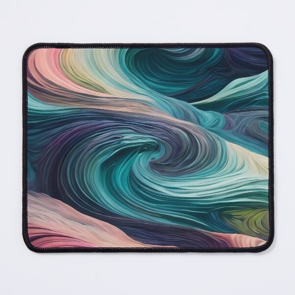 Item preview, Dazzling Symphony Aurora-style wavy pattern in pastel colors designed and sold by Omarupattern51.