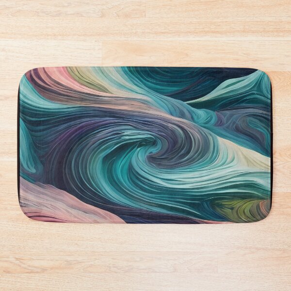 Item preview, Dazzling Symphony Aurora-style wavy pattern in pastel colors designed and sold by Omarupattern51.