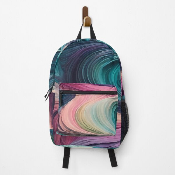 Item preview, Dazzling Symphony Aurora-style wavy pattern in pastel colors designed and sold by Omarupattern51.