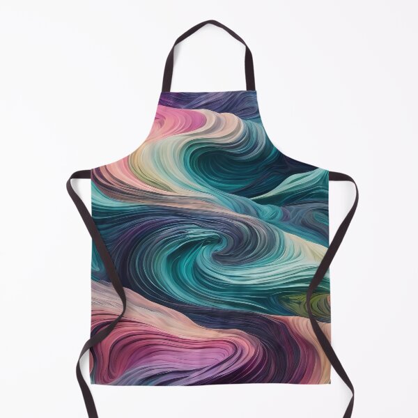 Item preview, Dazzling Symphony Aurora-style wavy pattern in pastel colors designed and sold by Omarupattern51.