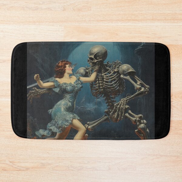 Item preview, Beautiful Girl Fighting an Armored Skeleton # 1 designed and sold by Demonik-Art.