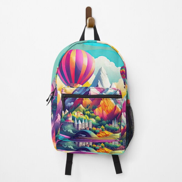 Item preview, Up, Up, and Away: Hot Air Balloons Soar Amidst Vibrant Mountains! designed and sold by DaiInMetropolis.