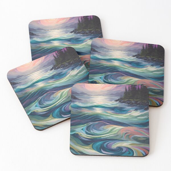 Item preview, Boreal Cosmic Lagoon - pastel wavy pattern style designed and sold by Omarupattern51.