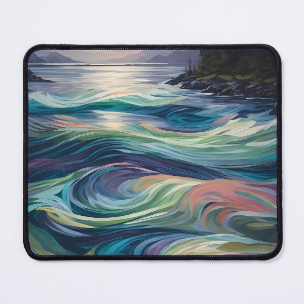 Item preview, Boreal Cosmic Lagoon - pastel wavy pattern style designed and sold by Omarupattern51.