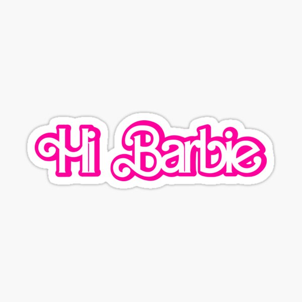 Hi Barbie Sticker