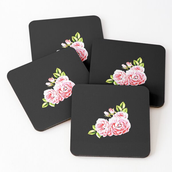 Item preview, Artistic pink roses on black designed and sold by FlowerandDesing.