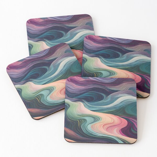 Item preview, Stunning boreal road-wavy pattern style in pastel colors designed and sold by Omarupattern51.