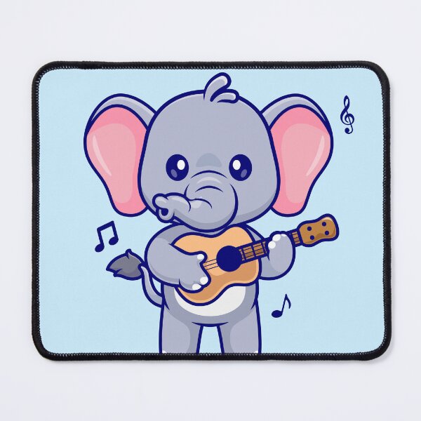 Item preview, Groovy Tunes: Cute Elephant Playing Guitar Cartoon Ico designed and sold by hjian8219.