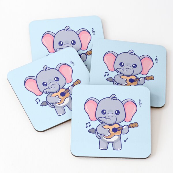 Item preview, Groovy Tunes: Cute Elephant Playing Guitar Cartoon Ico designed and sold by hjian8219.