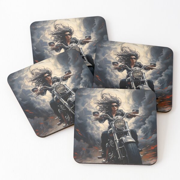Item preview, BIKER GIRL STORM RIDER designed and sold by LIFEROW1.
