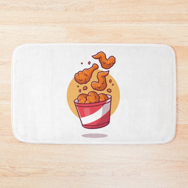 Item preview, Aerial Delights: Flying Fried Chicken with Bucket Cartoon designed and sold by hjian8219.